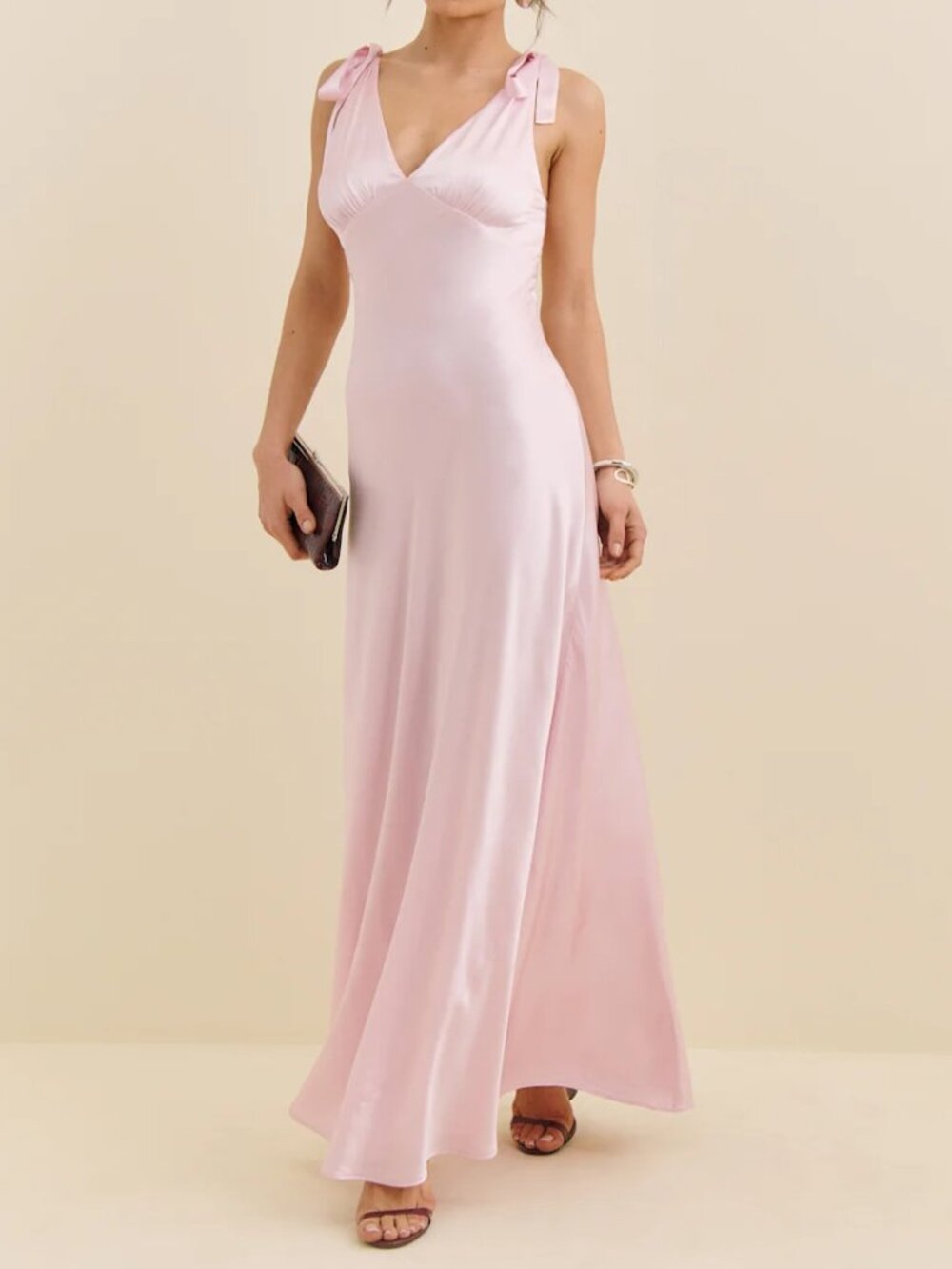 Reformation Pernille Silk Cherry Blossom Dress